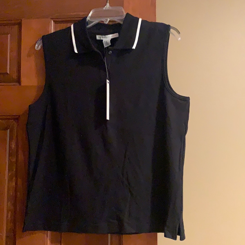 NWT - black collared tank